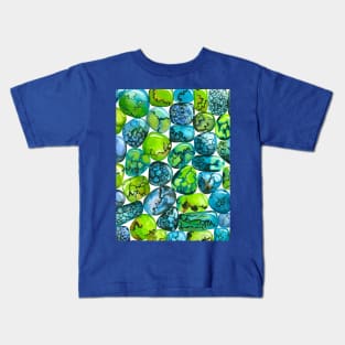 Turquoise pattern Kids T-Shirt
